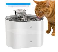 Fountain Cat Water Fountain Automatic Pet Waterer, 17,36 x 16,42 x 5,63 cm Distributeur multi-couches filtré pour chien et chat circulant tranquille pour la maison, le voyage et les courts trips