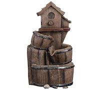 Fountain de Bureau Creative Resin Water Fountain Feng Shui Ornements intérieure Fountain Waterscape Desk Crafts Home Decor