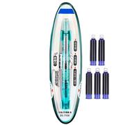 Fountain Pen Retractable,Smooth Writing Tool | Leakproof 0.38mm Medium Nib Retractable Fountain Pen With 5 Refillable Inks Cartridges For Notebook, Journaling, Study, Office, School And Others