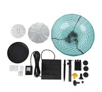 Fountaine de Bain d'oiseau Solaire Plastiques Robustes Plastiques de Bain à Oiseaux suspendues bouillons de Bouillon d'oiseaux pour Le Porche de Balcon de Jardin extérieur (Bleu)