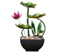 Fountaine d'eau de Table avec câble USB, Fontaine de Table avec des lumières LED, Facile à Installer Une Cascade intérieure avec Pompe pour la Maison et Le décor Bureau