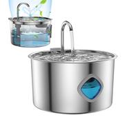 Fountaine D'eau Pour Animaux De Compagnie - 3,2L En Acier Inoxydable, Filtre De Circulation Automatique, Mangeoire Intelligent | Dispensateur À Boissons Durables Avec Pompe Silencieuse, Fournitures Po