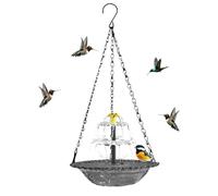Fountains Solar Bird Bath Fountain Weatherproof Solar Waterfall Bowl, Easy Setup and Maintenance, Birds Outdoor Fountain for Flowing Water Attract Hummingbirds Finches Backyard Patio Lawn Pond, 24,6
