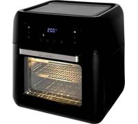 Clatronic FR 3747 H Friteuse à air chaud, quatre hauteurs de chargement pour des résultats de cuisson optimaux, sans huile ni graisse, 11 litres, commande Sensor Touch, écran LED, noir