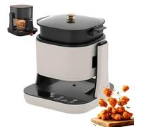 Four à air chaud en verre, 1350 W, multifonction avec technologie de retournement à 360°, température réglable pour une utilisation familiale et festive