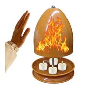 Four À Bougie Chauffe-plat - Réchauffeur En Métal À Double Paroi, Poêle À Bougie Style Radiateur En Céramique, Support De Chauffage Portable, Four Radiant De Table | Accessoire De Chaleur Hivernale Po