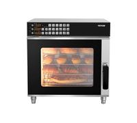 VEVOR Four à Convection Commercial de Comptoir à 4 Niveaux Capacité 58L Contrôle Facile Argent