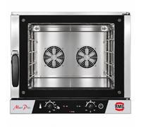 Four à convection électrique professionnel GN 1/1 et 48 × 34, inox, porte à double vitrage, éclairage intérieur, double ventilateur, 4 plaques incluses