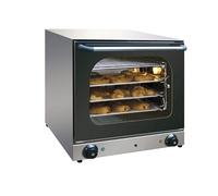 Four à Convection Professionnel - 4 Niveaux - 2 Ventilateurs - Température 0-300°C - Acier Inox - Cuisson Homogène et Rapide - Idéal pour Boulangeries et Restauration