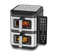 Four à fryer à air à double couche , écran tactile pliable, appareil de cuisine intelligente, double cuisinier et synchronisation , facile à observer, adapté aux repas de famille