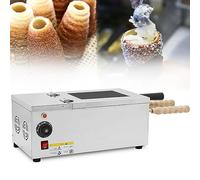 Four à gâteau de cheminée/Machine électrique de cornet de crème glacée Machine en acier inoxydable/Machine de fabrication de gâteau de cheminée Machine de four avec 2 barres en acier inoxydable