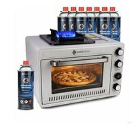 Four à gaz portable Eurocatch - Four camping 25,2 L avec brûleur 2,1 kW - Allumage électronique - Extérieur & usage domestique