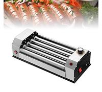 Four à hot-dogs 750 W, machine à rouleaux for hot-dogs, 0 à 250 °C (480 °F), patins antidérapants, dissipation thermique poreuse, commande à un bouton, 5 rouleaux(Black)