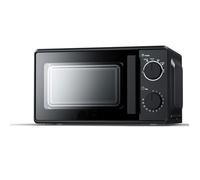 Four à micro-ondes, 700 W, capacité 20 L, conception à double bouton, minuterie 0-30 minutes, porte coulissante, noir