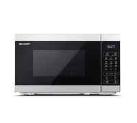 SHARP YC-MG02ES - Four à micro-ondes 20 litres, avec fonction grill, programme de décongélation, 11 niveaux de puissance, fonction minuterie, plateau tournant inclus