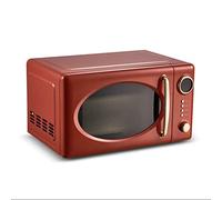 Four à micro-ondes, four à micro-ondes Nostalgia Classic Retro 700 W avec affichage LED, 5 niveaux de puissance, 12 réglages de cuisson, rouge little surprise