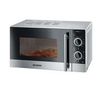 SEVERIN Four à micro-ondes Gril 20 L, Four micro-onde avec 9 niveaux de puissance, jusqu'à 900 W, Micro-onde avec grille, Minuteur 30 min, Plateau tournant amovible (Ø 24,5 cm), Inox/Noir, MW 7874