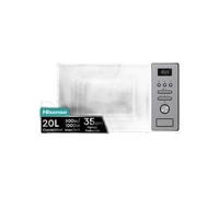 Hisense BIM320G41X Micro-onde intégrable 1000 W 20 l Hauteur 38,8 cm x Largeur 59,5 cm Inox 5 niveaux de puissance 15 programmes préréglés, Grill Combo, Décongeler par temps ou poids