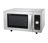 Hendi Four à micro-ondes 25 L 1000 W 230 V – commande électromécanique, plateau Ø320 mm, inox