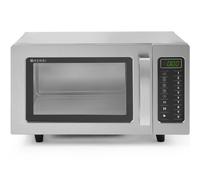 Hendi Micro-ondes 1000 W, 25 L, 10 programmes, inox, Ø plats 320 mm