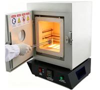 Four à moufle électrique 1150 ℃ 1500 W avec fenêtre d'observation, contrôle PID pour projets de bricolage, cuisson de moules en plâtre et vitrage en céramique
