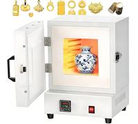 Four à moufle électrique de laboratoire, four fermé en fibre céramique, 1150 °C, 2000 W, four de combustion électrique pour bijoux, affichage intelligent de la température et chauffage uniforme