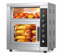 Four À Patates Douces Professionnel 2,5 Kw, Rôtissoire Rotative Avec 8 Paniers, 50-250 °c, Minuterie 120 Min, Vitrine Chauffante Pour Maïs Châtaignes Taro