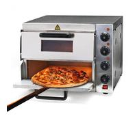 Four à pizza 3000W 2 étages Acier affiné Pierre à pizza réfractaire alimentaire