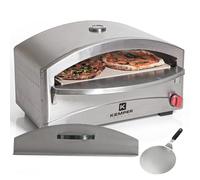 Four à pizza 4800W gaz KEMPER Inox Cuisson Pierre réfractaire 250- 400°C Max Allumage piezo Chauffe rapide spatule