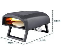 FOUR À PIZZA À GAZ REBER EPZ12 EPZ12 AVEC PLAQUE TOURNANTE 500