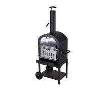 Four à pizza au charbon pour barbecue avec pierre 67 x 47,5 x 156 cm