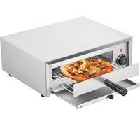 Four à pizza commercial - 305 mm inox - Four électrique avec 1 bouton de réglage - Idéal pour les pizzerias et la restauration