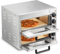 Four à pizza commercial - 356 mm - Four électrique en inox avec 4 boutons de réglage - Idéal pour la restauration