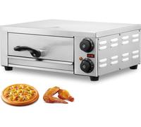 Four à pizza commercial Four 305mm Acier inoxydable Électrique 2 boutons rotatifs
