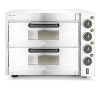 Four à pizza compact 2 chambres Argent 230V/3000W 580x560x(H)435 mm Hendi 1