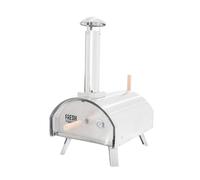 Four à Pizza d’Extérieur Premium ⌀ 30cm - Multi-Combustible Bois Charbon Granulés - Double Paroi - Thermomètre Intégré - Pizzas Authentiques sur Pierre - Cuisson 60s 500°C [INCLUS Pelle & Pierre]