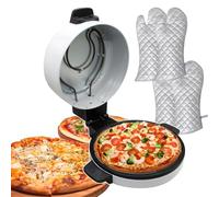 Four à pizza de comptoir 2000 W avec plaque antiadhésive de 30 cm, cuiseur électrique intérieurextérieur pizzas, steaks, crêpes