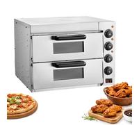 Four À Pizza De Comptoir Électrique Contrôle De Température 50-350°C Et Minuterie 0-60 Min Simple/double Étage Capacité 20L/48L Pour Cuisine Domestique Et Restaurant(Double Layer)