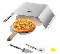 Four à Pizza de Jardin - VEVOR - 33cm - Acier Inoxydable & Cordiérite - Température 100-600℉/50-300℃