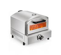 Four à pizza d'extérieur portable au propane avec thermomètre intégré, idéal pour le jardin et le camping, parfait pour les pizzas faites maison et les grillades