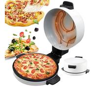 Four À Pizza Électrique 2000 W, Machine À Pain Arabe 30 Cm, Cuisson Maison En 6 Min, Ouverture À 90 °, Plaque Chauffante Antiadhésive + Poignée Anti-brûlure, Pour Steak, Pain, Pizza,21 in
