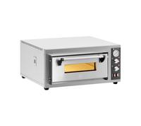 Four à pizza électrique - 4 x 25 cm - 1 cavité - 4 200 W - Chamotte - Royal Catering RCPO-1002-N