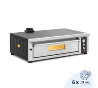 Four à pizza électrique - 6 x 33 cm - 1 cavité - 6 600 W - 400 V- Chamotte - Royal Catering RCPO-1008-N