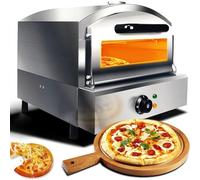 Four À Pizza Électrique/à Gaz, Machine À Pizza De Comptoir, Température Réglable Jusqu'à 500°C, Four À Pizza Double Couche En Acier Inoxydable, Pour Famille Et Restaurant(Electric)