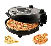 Four à Pizza électrique De Comptoir, 1200 W, Avec Pierre à Pizza De 30 cm, Température Réglable De 50 à 420 °c, Hublot, Format Compact Idéal Pour La Maison, La Cuisine Et Les Fêtes.