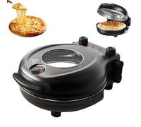 Four à pizza électrique d'intérieur 1200 W, cuiseur à pizza de comptoir de 12 pouces avec fenêtre en verre, contrôle de température indépendant de 780 °F et minuterie, pour la maison