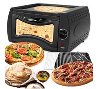 Four à pizza électrique d'intérieur Tandoor de 15 L avec disque et pince, contrôle de la température 50-400 ℃, pour Chapati, Roti, Lahmacun, Manakish, Naan Bread