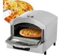 Four À Pizza Électrique Professionnel 2000 W, En Acier Inoxydable, À Poser Sur Un Comptoir, Avec Thermostat Réglable De 50 À 350 °c, Pour Pizzas, Biscuits Et Pains.