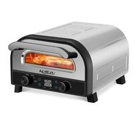 Four à Pizza Électrique Professionnel 6 en 1 avec Pierre 33CM Rotative, Coupe-Pizza et Pelle - 80-450°C