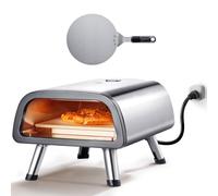 Four à pizza électrique VEVOR Four 305 mm, machine à pizza en acier inoxydable avec pierre à pizza, spatule, double bouton, chauffe jusqu'à 427 °C, four à pizza polyvalent pour la cuisson de bretzels